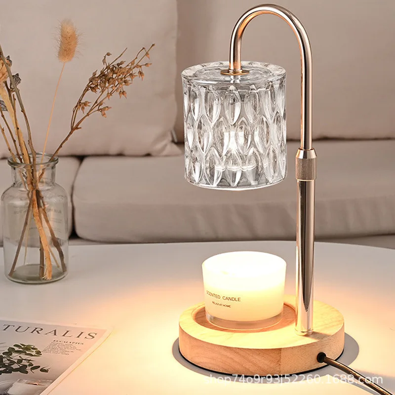 Electric Timer Candle Warmer Light,with Bracket Dimmable Candles Wax Glass Warmers Lamps for Jar Candles Burner