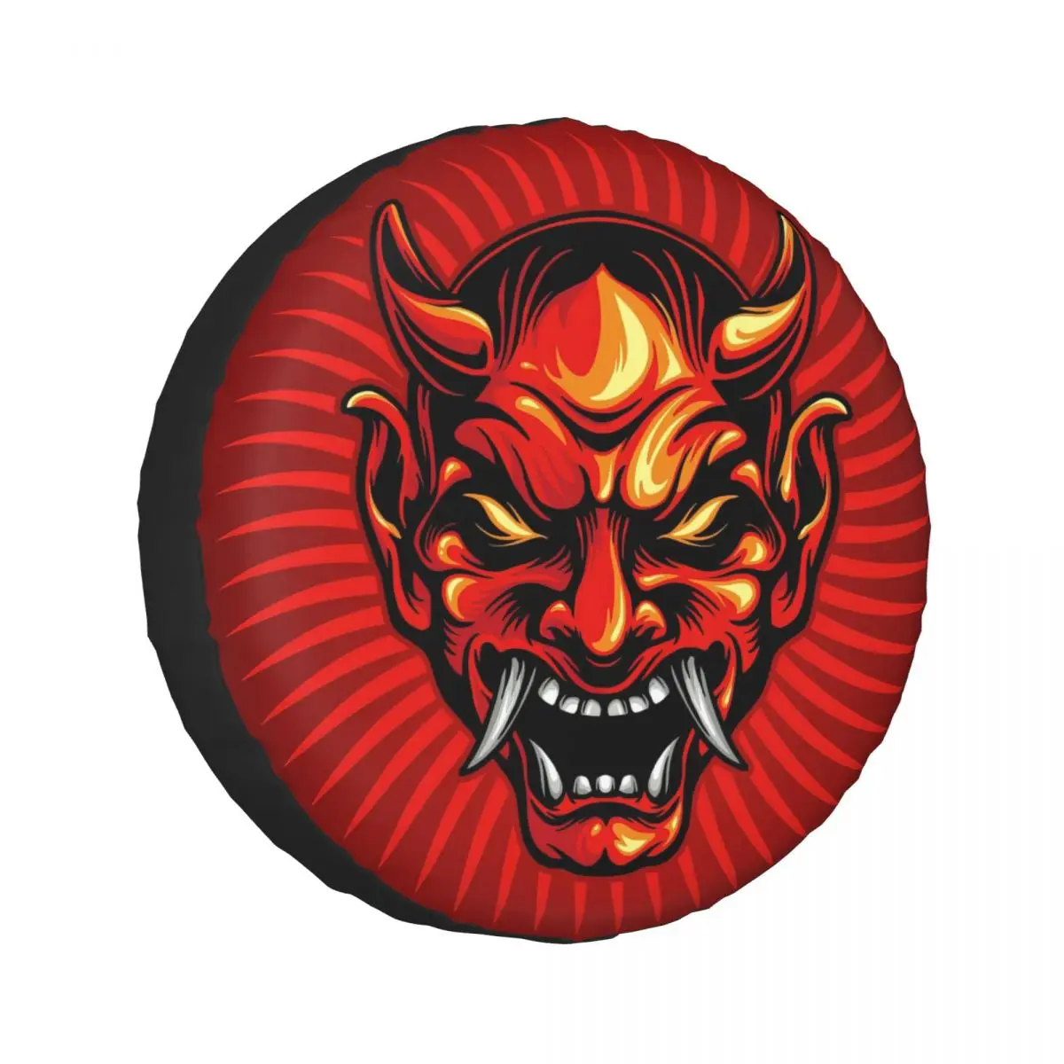 Samurai Head Tattoo Tire Cover Wheel Protectors Weatherproof Universal for Jeep Trailer RV SUV Truck Camper Travel Trailer