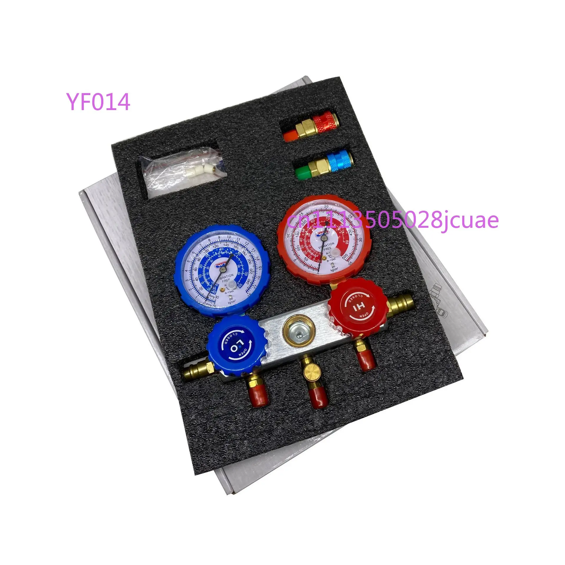 R134a Car Air Conditioning Refrigerant Manifold Gauge Set Double Valve Snow Refrigeration Maintenance Tool