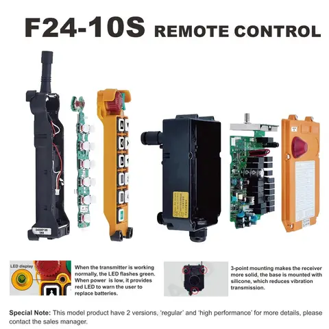 Wireless Industrial Remote Control Hoist Crane Lift F24-6D/24-8S/8D/F24-10S/F24-10D/F24-12S/F24-12D 1/2 Transmitters 1 Receiver