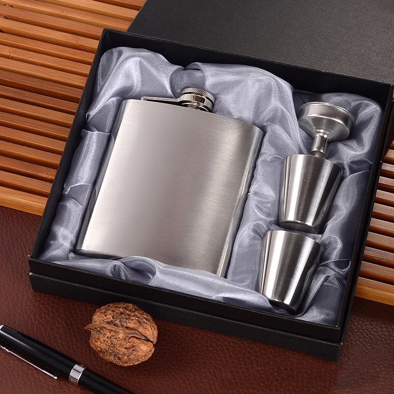 8Oz Stainless Steel Hip Flask High Quality Wine Whisky Pot Bottle Hip Flasks Drinker Alcohol Bottle Portable Drinkware Pot