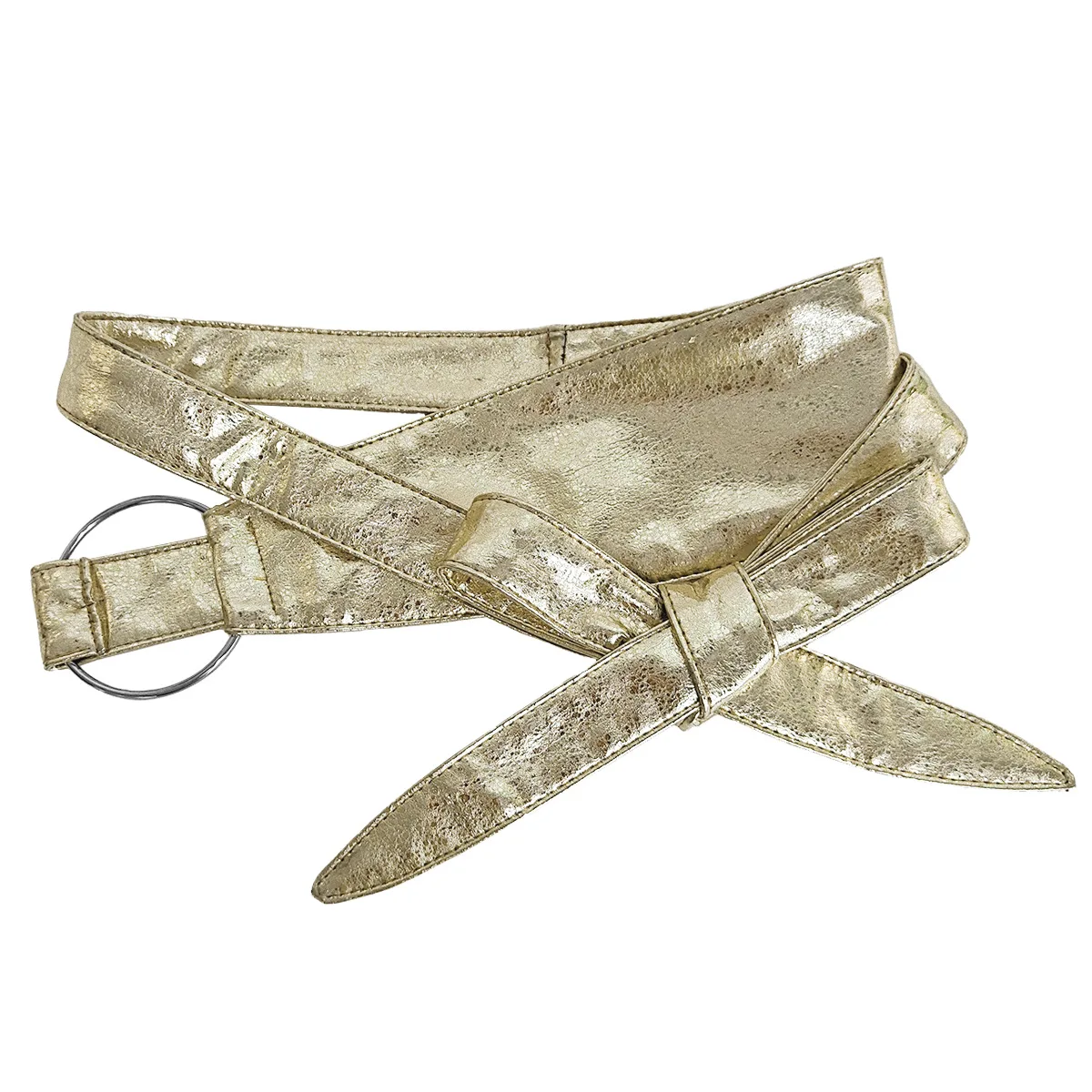 موضة جديدة بولي Leather جلد النساء حزام قابل للتعديل طويل واسعة القوس مشد للخصر حزام مشد لفستان ملابس الحفلات غير رسمية