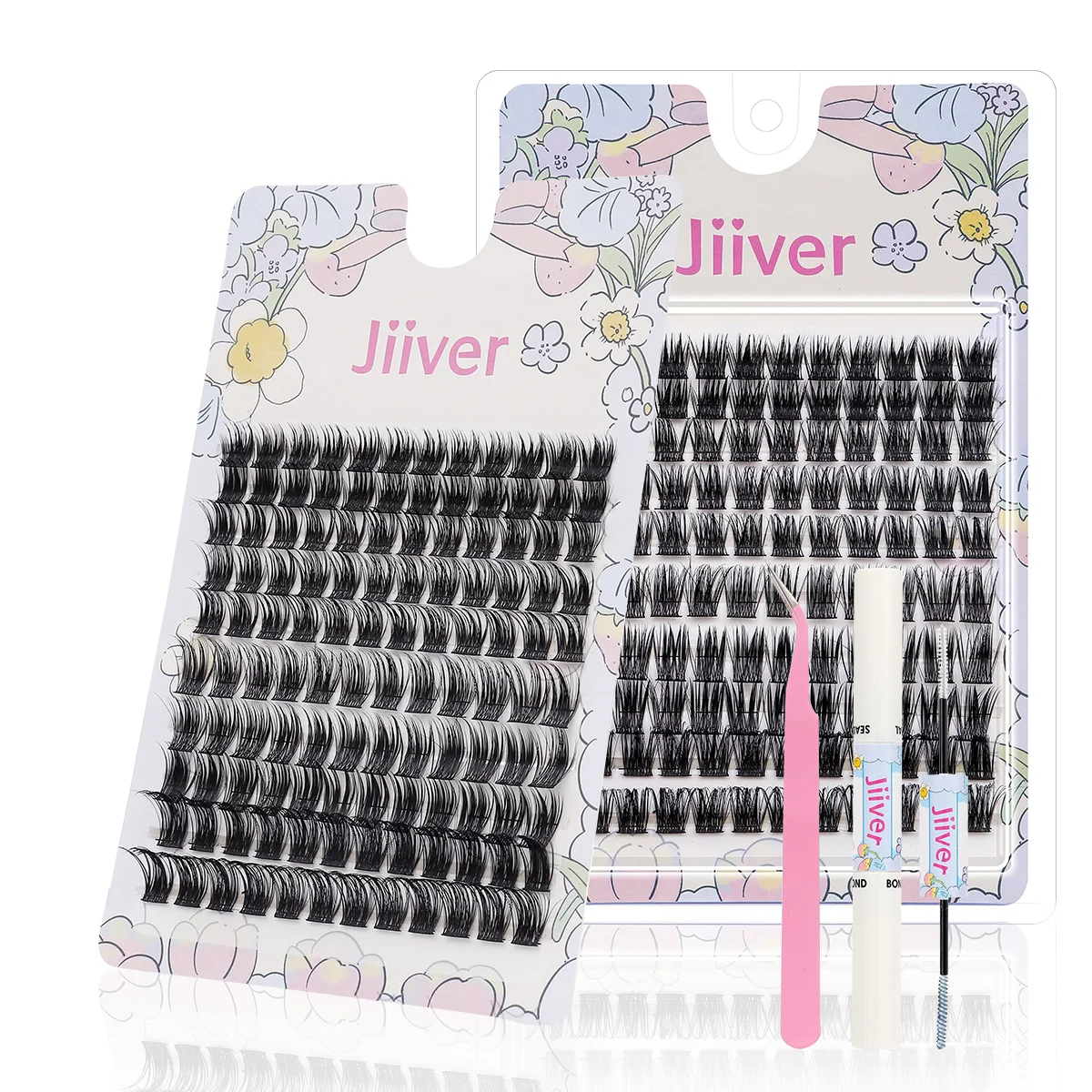 120pcs DIY Fake Eyelash Cluster Kit DIY Lash Extension Kit Strong Hold False Eyelashes Individual Volume lashes Waterproof Lashe