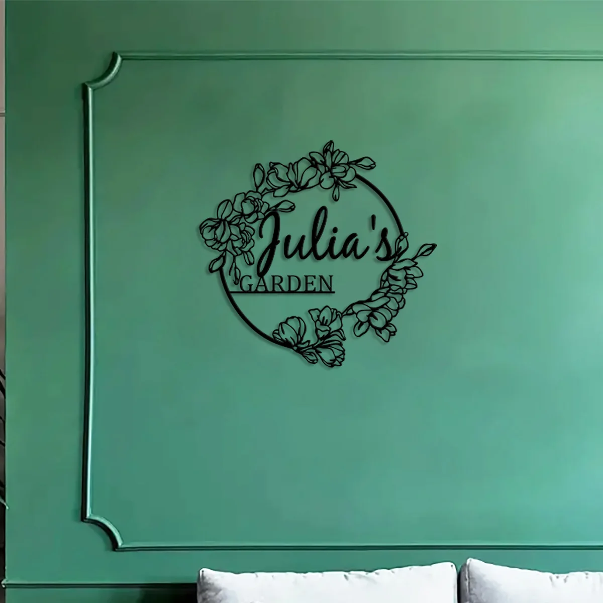 

Custom Personalized Flower Garden Name Sign Custom Metal Wall Art Gift for Gardener Decorative Hanging Outdoor Decor Flower Sign