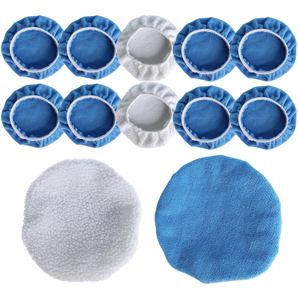 12Pcs Polieren Motorhaube Puffer Pad 5-6 Zoll Auto Polierer Wachsen Pad Autolack Pflege Auto Reinigung Polieren polieren Zubehör