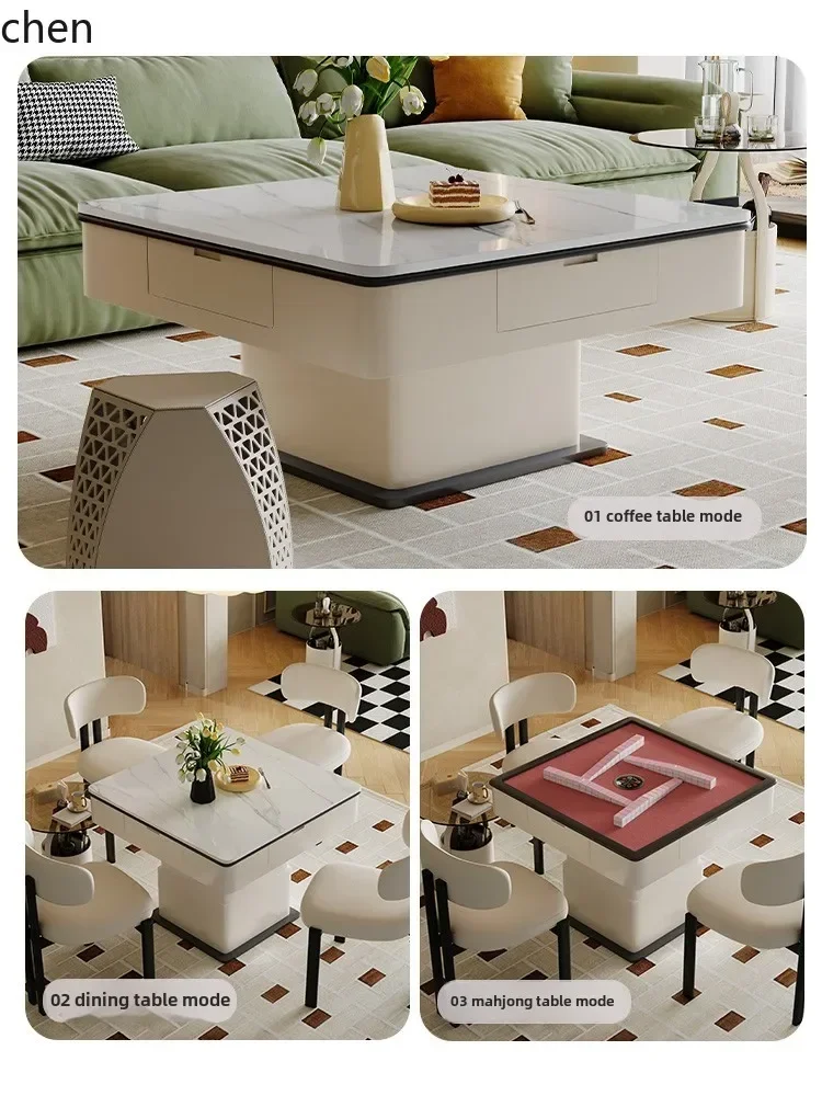 Lifting Electric Mahjong Table Tea Multi-functional Dining Table Coffee Table Mahjong Machine Integrated