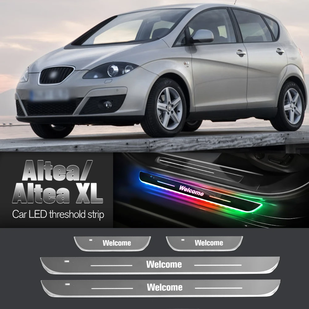

Car Door Sill Light For Seat Altea XL 2004-2023 2006 2007 2010 Customized Logo LED Welcome Threshold Pedal Lamp Accessories