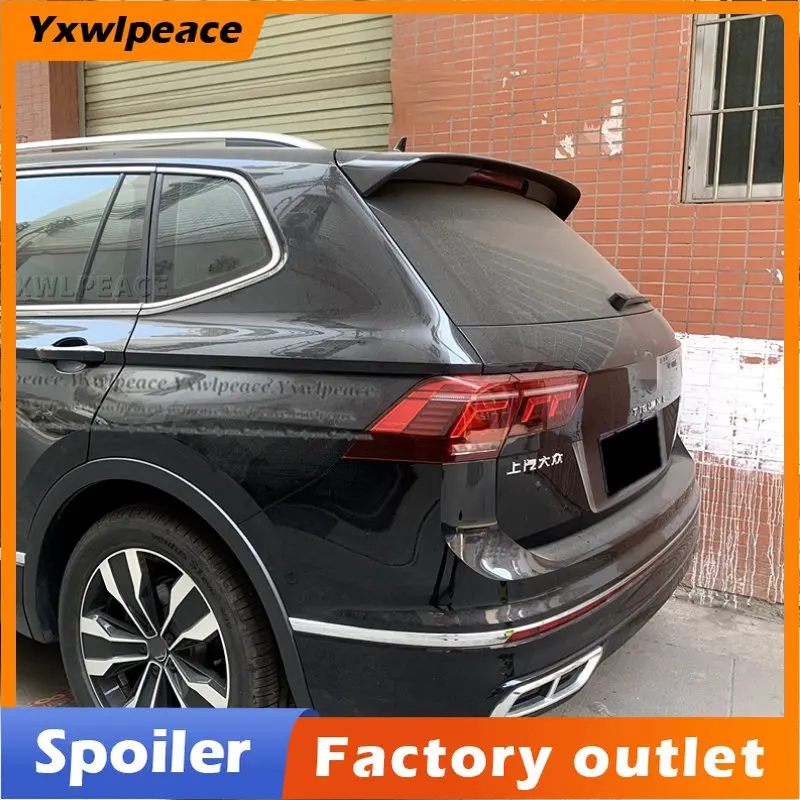 

For VW Volkswagen Tiguan L Roof Spoiler 2017 18 19 20 21 2022 ABS Material Primer Color Rear Trunk Wing Car Accessories