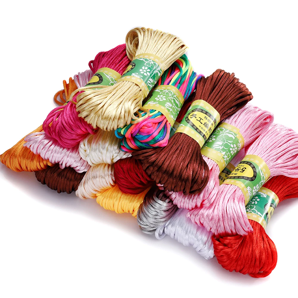 

20meters/Lot 1.5mm Chinese Knit Polyester Nylon Cords String For DIY Bead Crafts Bracelet Necklace Jewelry Making Accessories