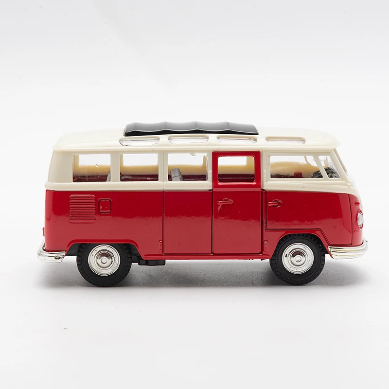 1:32 Legierung Diecast Vintage Mini Bus Van Auto Modell Klassische Zurückziehen Auto Miniatur Fahrzeug Replik Für Sammlung Geschenk für Kinder – Detail 6