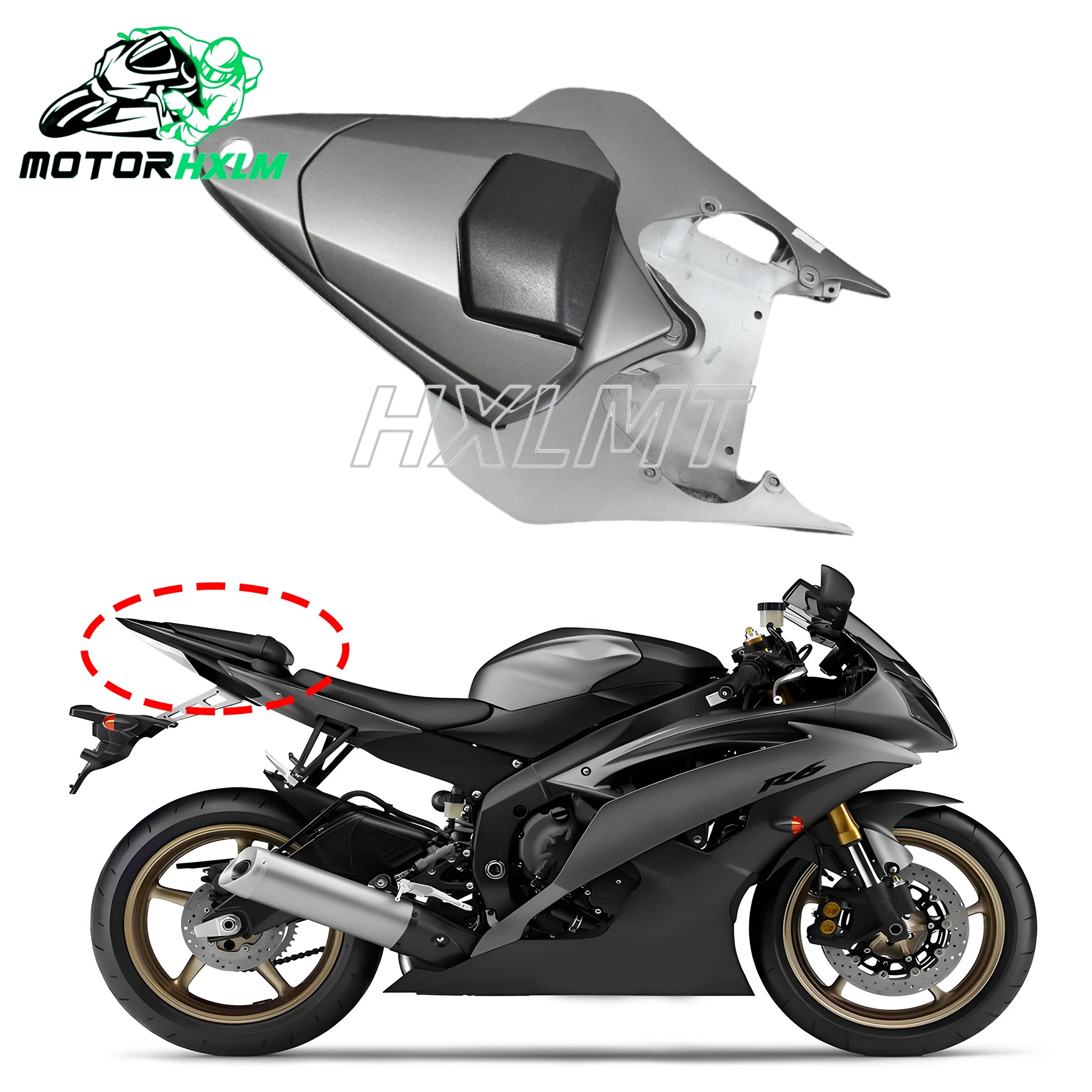 

New For Yamaha YZF600 YZF 600 R6 2008 2009 2010 2011 2012 2013 2014 2015 2016 08-16 Rear Tail Fairing Parts Injection seat Cowl