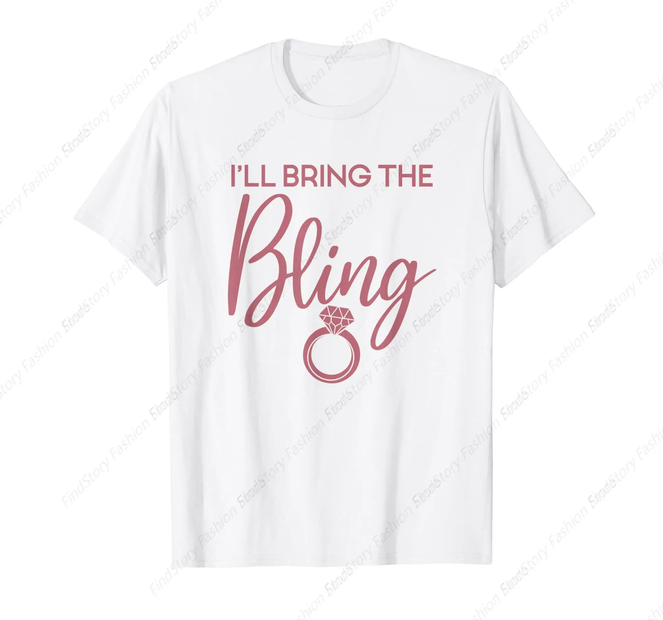 I'll Bring The Bling T-Shirt for Men Cotton Vintage Short Sleeve O Neck Sports New Trend Tops Tee Casual