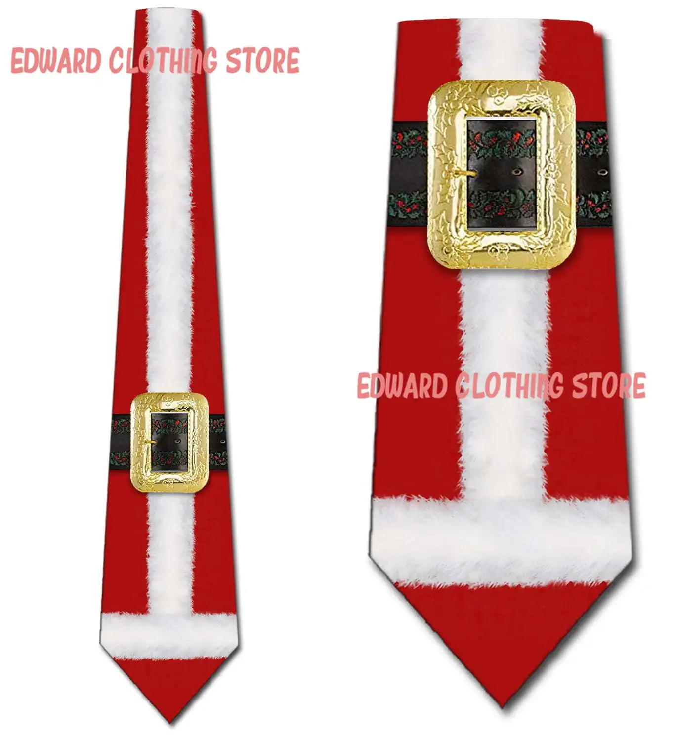 Santa's Suit Necktie Mens Tie Elegant Collar Tie Printed Wedding High Quality Necktie Accessories