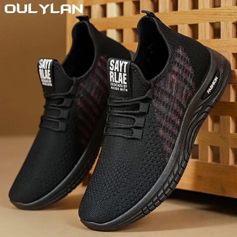 

Fashion Flexible Tennis Lace-up Lightweight Men's Running Shoes Outdoor Breathable Men Sports Shoes Anti-slip Male Sneakers