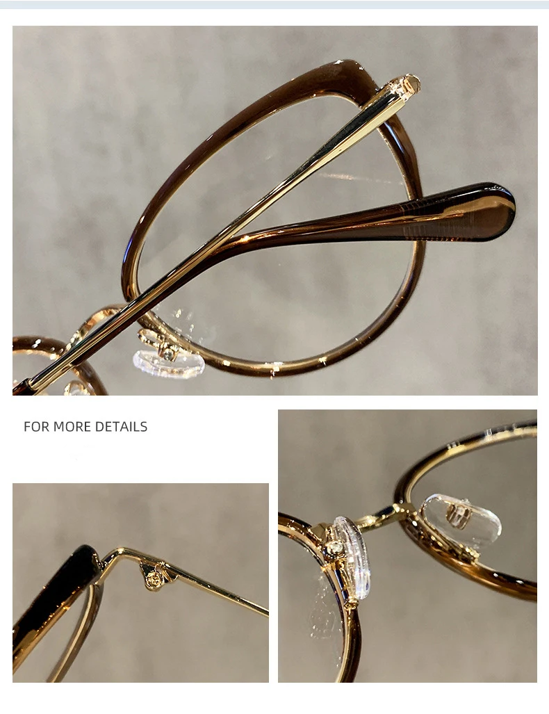 Neue Mode Marke Design Damen Cat Eye TR Legierung Rahmen Anti Blau Licht Rezept Benutzerdefinierte Myopie Gläser Photochrome 0 bis 600 – Detail 8