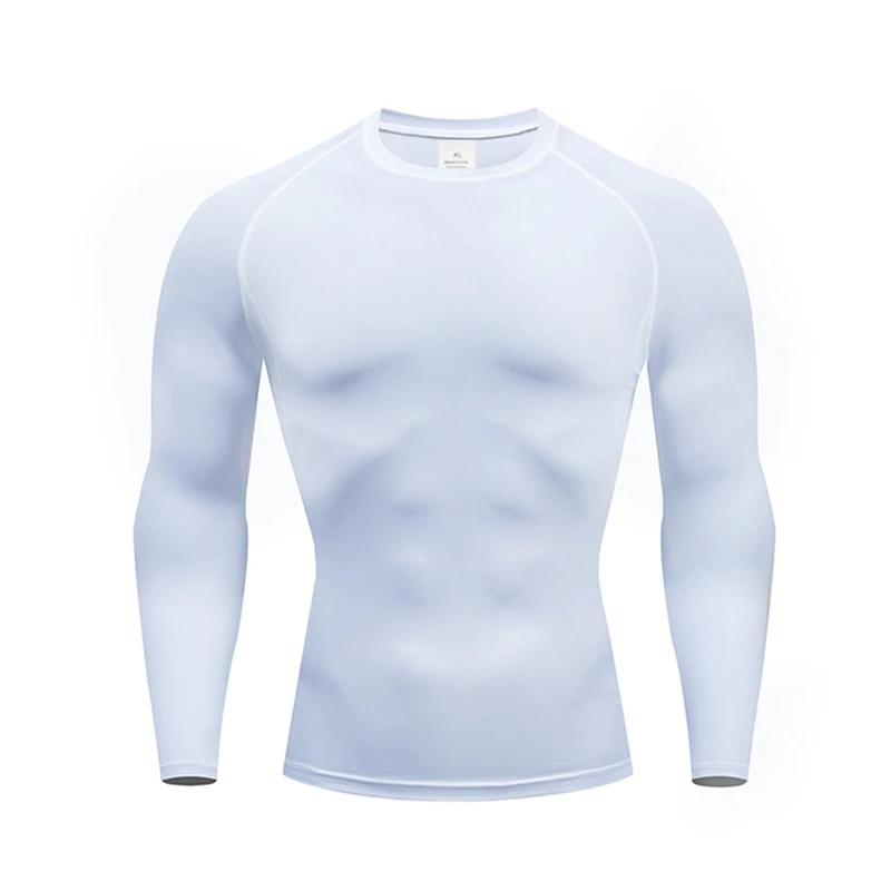 

New Dry Fit Men'S High Quality Fitness Gym Sports T-Shirt Jogging Running Shirt Compression Breathable Rashguard Comprehensive