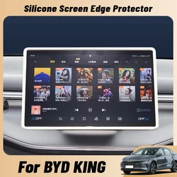 For BYD KING Car Central control screen Silicone protective sleeve Navigation Screen Protective Frame Cover Accessories