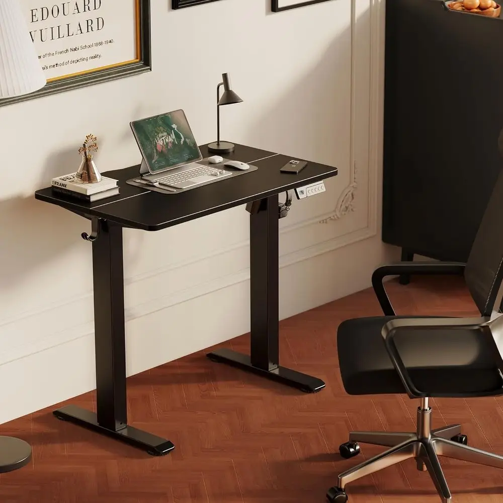 32-inch Compact Electric Standing Desk, Adjustable Height with Memory Settings and Cable Management, Ideal for Home or Office Us