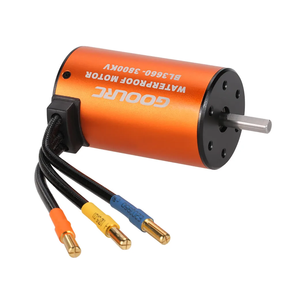 60A ESC 5.8 فولت/3A فرش ESC GoolRC ترقية مقاوم للماء 3660 3800KV فرش السيارات مع 60A ESC كومبو مجموعة لشاحنة سيارة RC 1/10