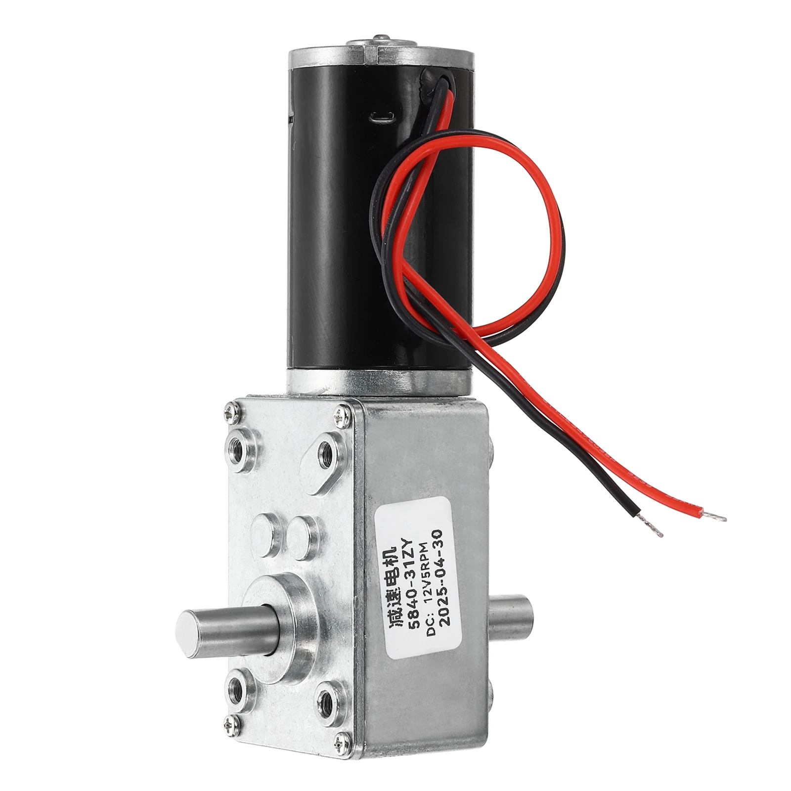 DC12V/24V Worm Gear Motor 5RPM-470RPM D Shaft Self-Locking High Torque Speed Reduction Gear Motor for Automotive Home Appliances
