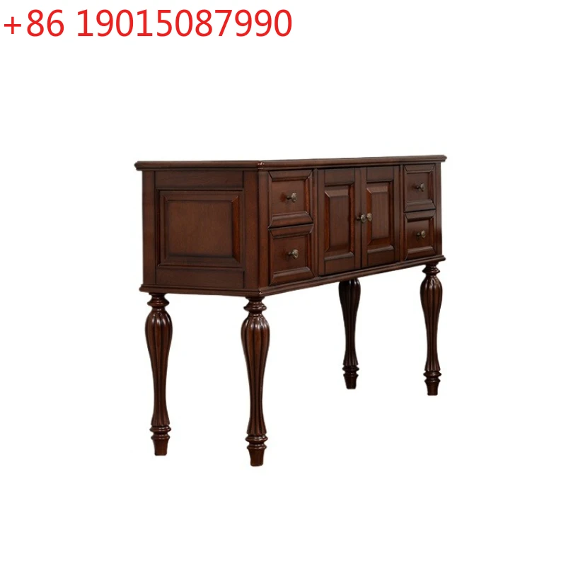 

Американский шкаф на крыльце из орехового дерева, шкаф-ведро из цельного дерева, европейский светлый роскошный шкаф для хранения в гостиной