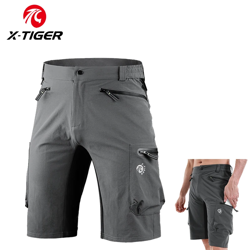 

X-TIGER Mountain Bicycle Shorts Multi-Pockects Breathable Loose Road MTB Shorts Outdoor Sports Waterproof Cycling Pants