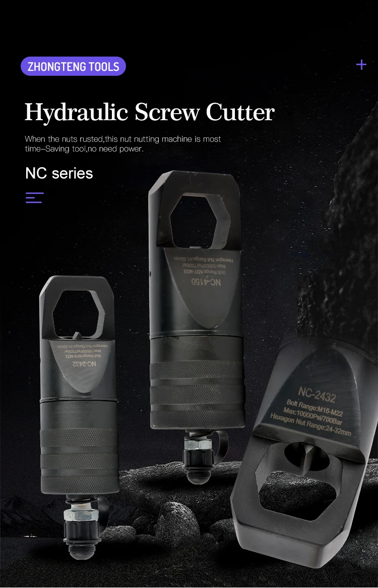 เครื่องแยกน็อตไฮดรอลิกแบบแยกส่วนเครื่องตัดน็อตขนาด35ตัน NC-4150ใช้งานง่าย