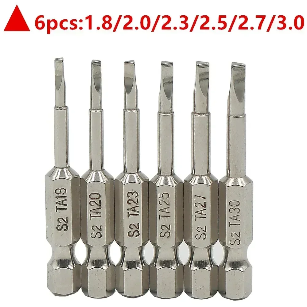 

S2 Steel Tape Magnetic Hardening 6pcs Triangular Pneumatic Screwdriver Head 1/4 Handle Pneumatic Electric Screwdriver Head