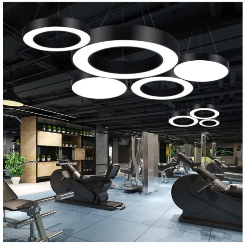 

Hexagonal Round Led Lamps Office Chandelier Creative Simple Y-shaped splicing Special-Shaped Chandelier Gym Office Light