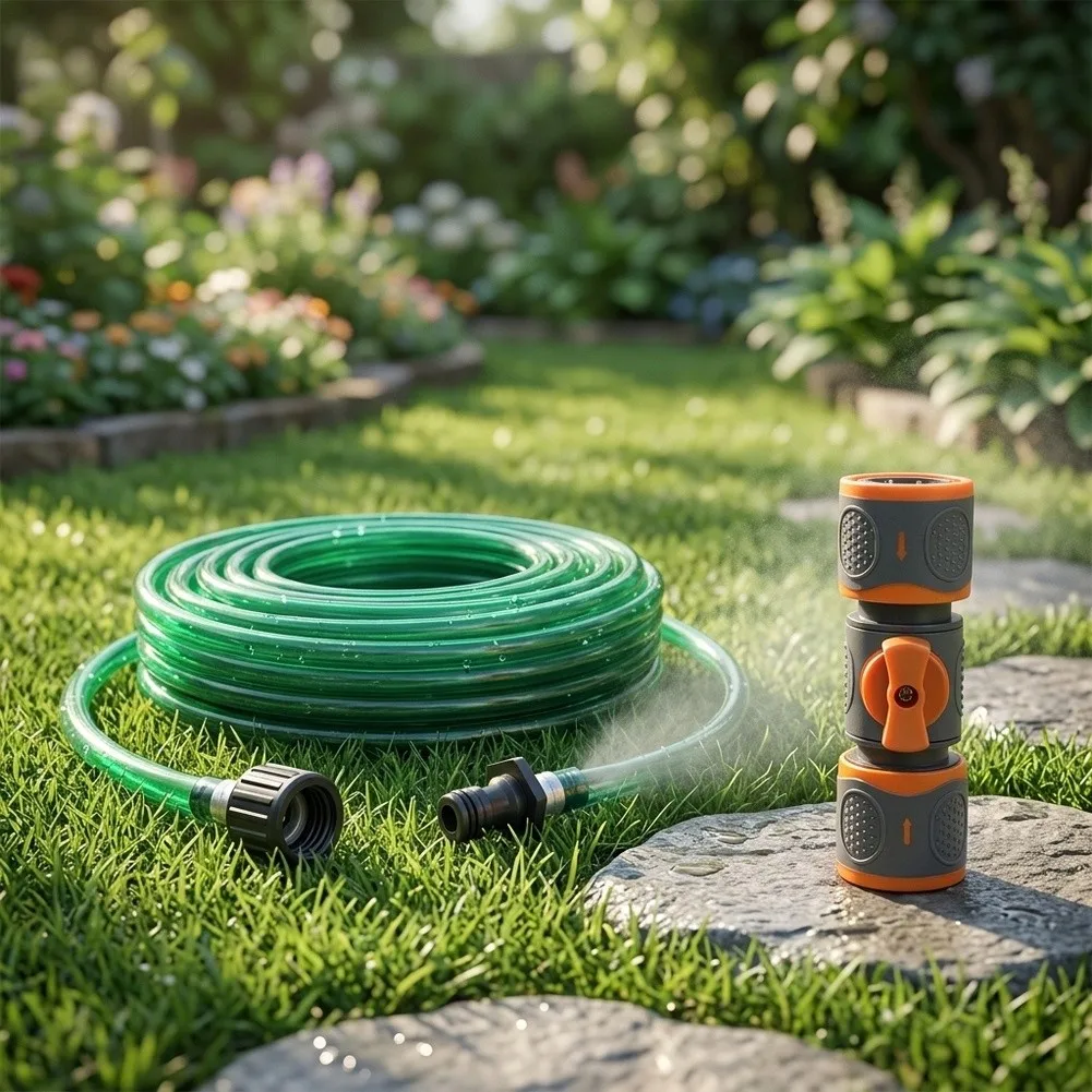 For garden Water Permeable Tape PVC for Lawn Irrigation and Outdoor Area Cooling 22.5m or 30m Green Flexible Hose