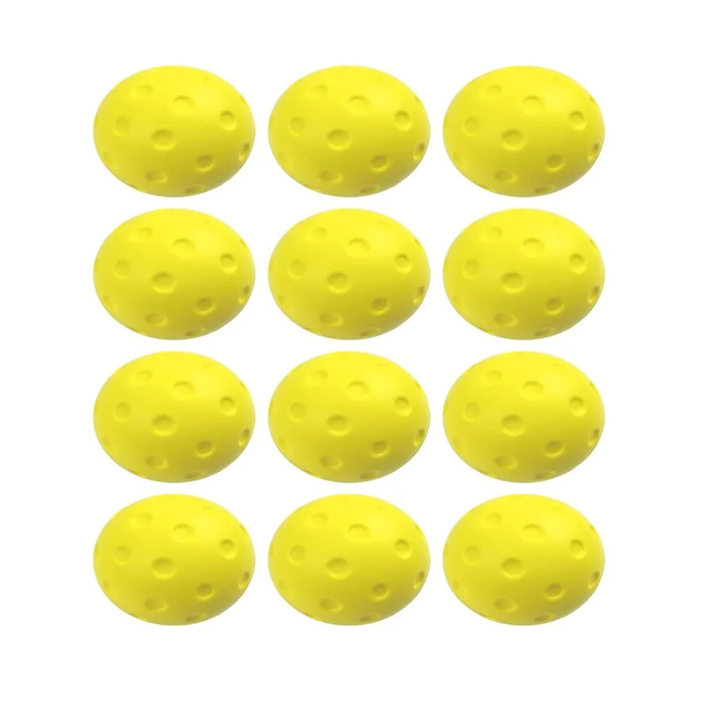PU Foam Pickleball Pack 12pcs Quiet Design For Indoor Practice Wall Drills Garage Exercise And Low-Disturbance Use
