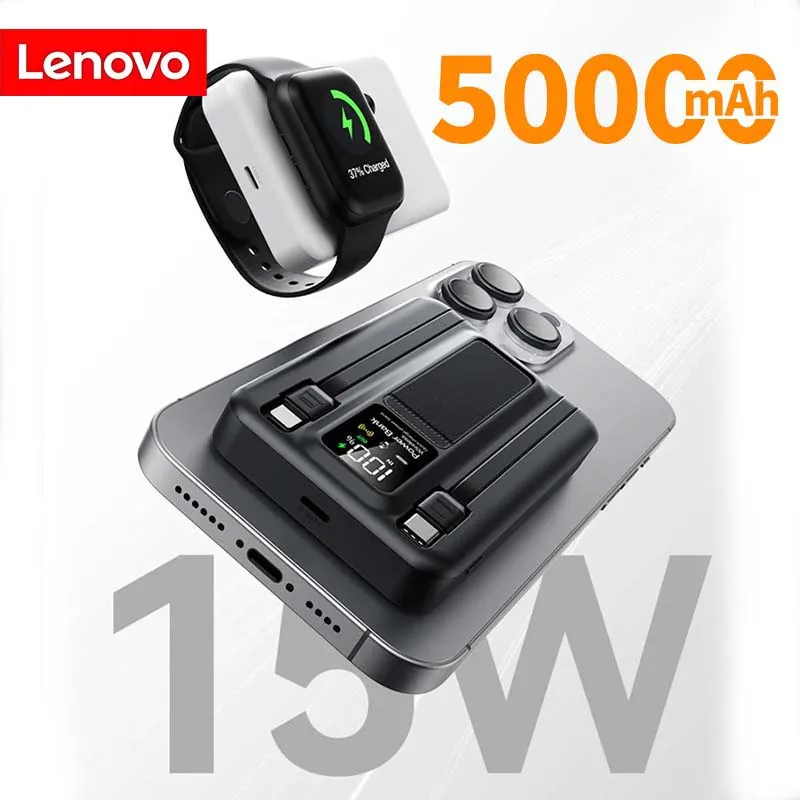 

Магнитный беспроводной внешний аккумулятор Lenovo 10000 мАч для Xiaomi, быстрая зарядка 22,5 Вт, портативный внешний аккумулятор для iPhone MagSafe
