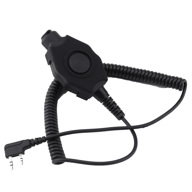 

K type connector waterproof large PTT button launch switch adapter to 7.1mm tactical earphones
