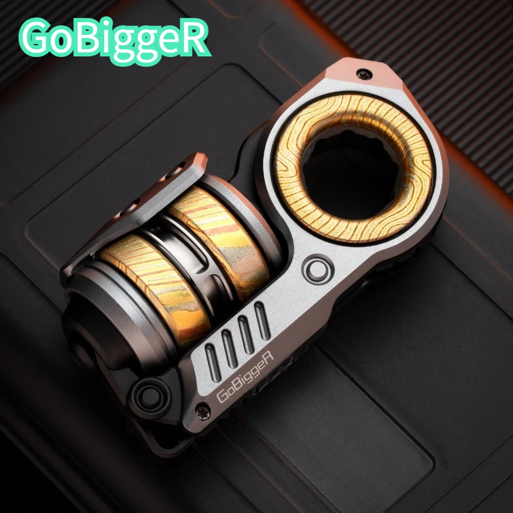 

GoBiggeR EDC Sinian Aluminum Alloy Teen Version Fingertip Spinning Egg Composite Fingertip Spinner Stress Relief Toy