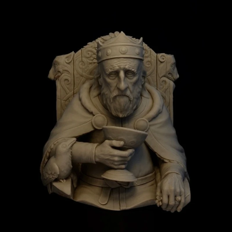 

1/12 Scale Die-Cast Resin Bust Model Kit King of The Mysterious Land Statue Unassembled and Unpainted