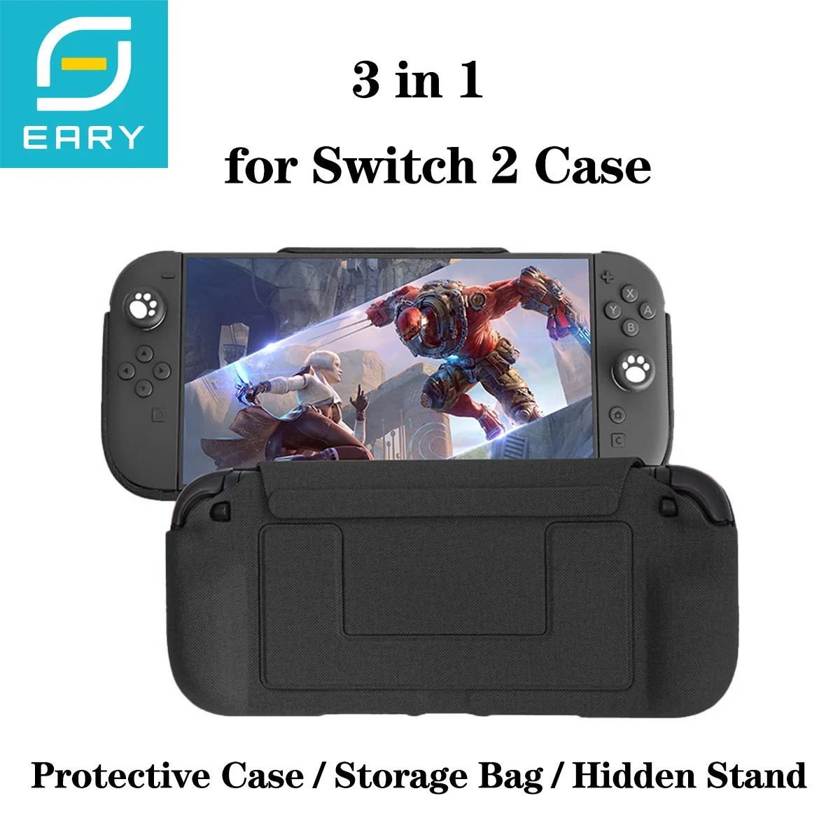 

Eary для Nintendo Switch 2, чехол для хранения, военная защита, магнитный док-станционный защитный чехол, аксессуары с подставкой