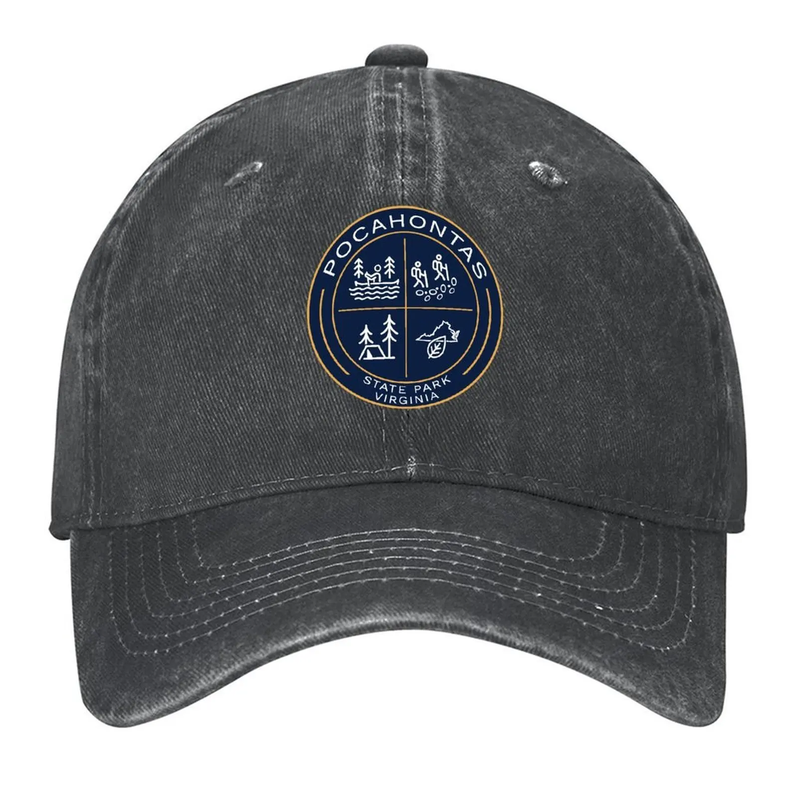 

Pocahontas State Park Heraldic Logo Baseball Cap Golf Kids Hat Funny hats Beach Bag Boy Child Women's