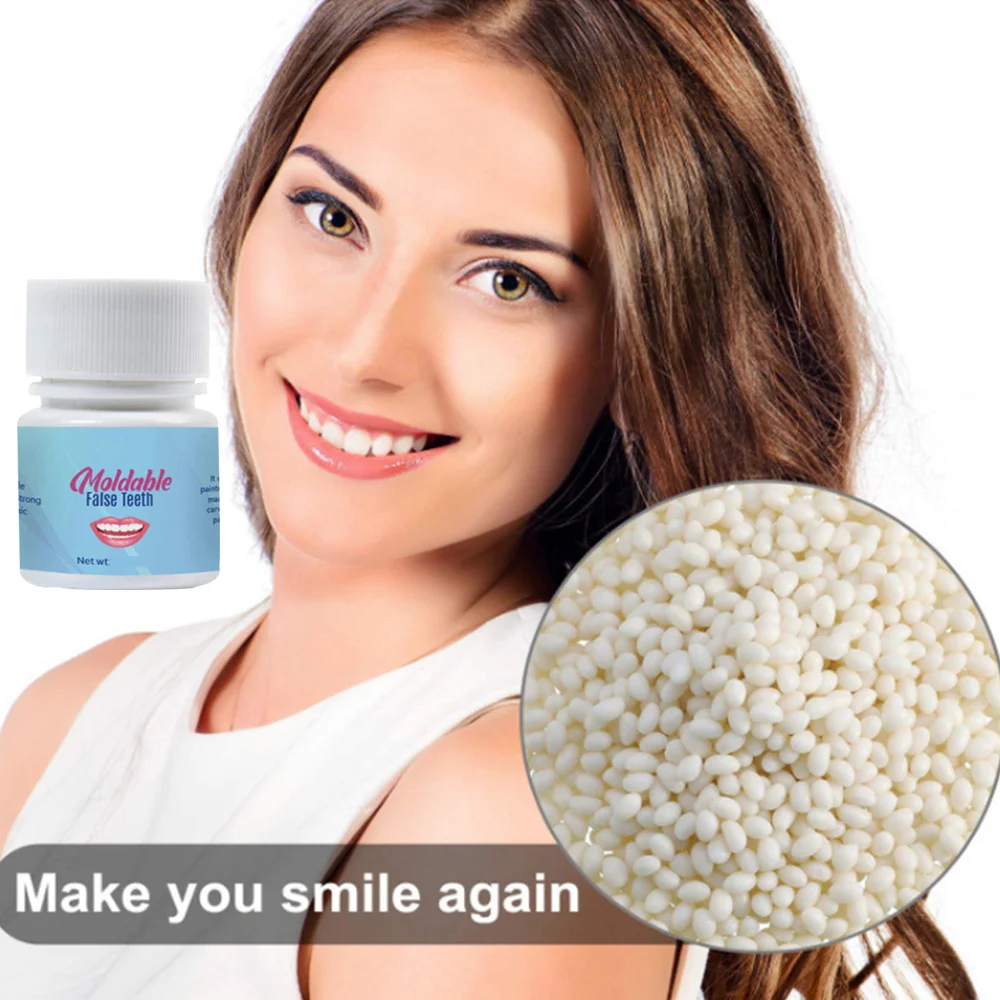 20g Dental Resin Shapeable Teeth Glue Temporary Filling Teeth Repair Makeup Dental Material Particles Dentures Modification DIY