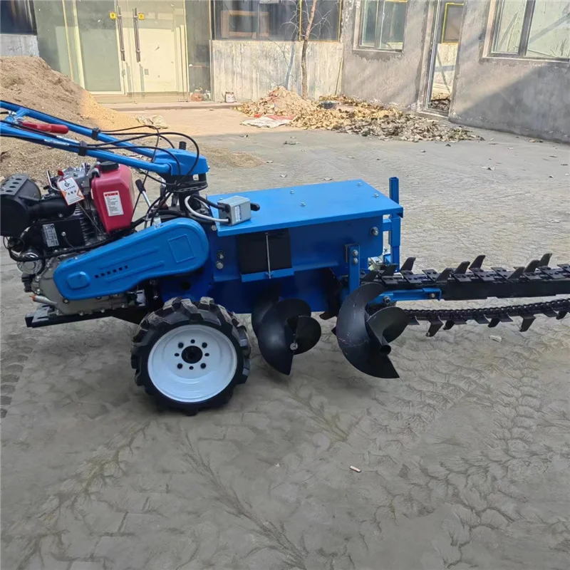 Trencher - Walk-Behind Reverse Side Chain Automatic Ditcher Walk-Behind Trencher - Wheel And Single/Double Chain Trencher Models
