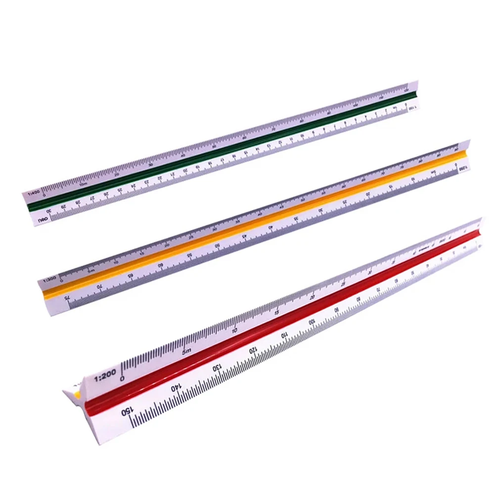 LeicRuler-Règle de Mesure Triangulaire Professionnelle, Longueur de 30cm, Documents Codés, Côtés, pour les Architectes