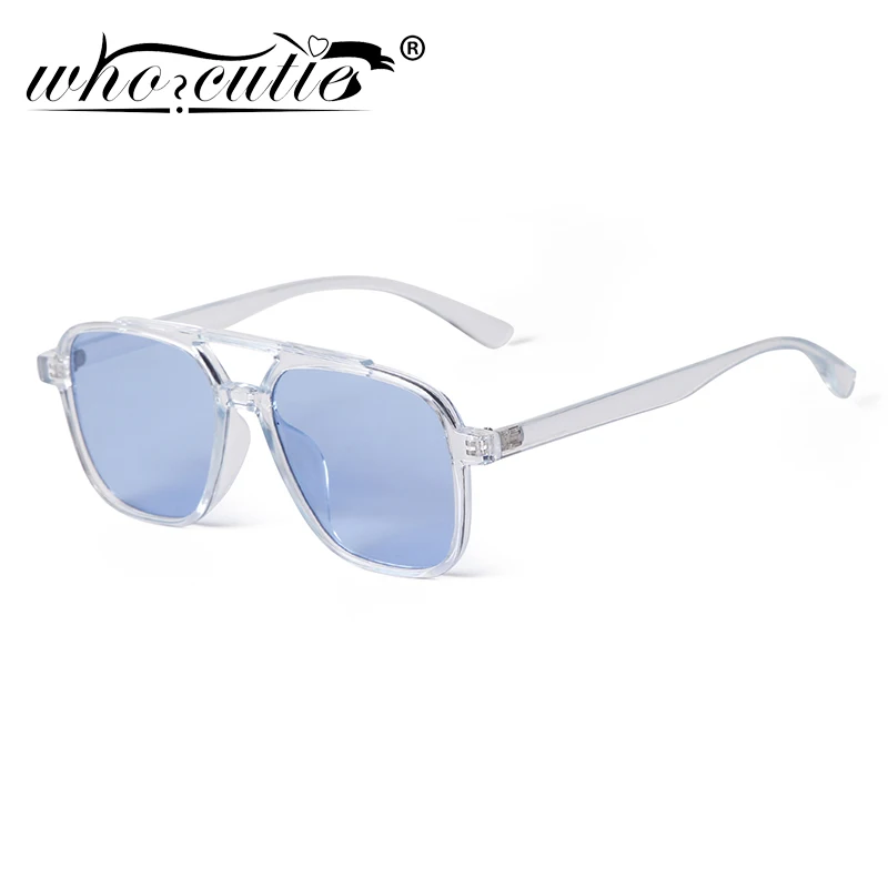 Fashion Pilot Sunglasses Women Men Brand Design Aviation Clear Blue Gradient Lens Tortoise Shell Frame Shades Sun Glasses Female