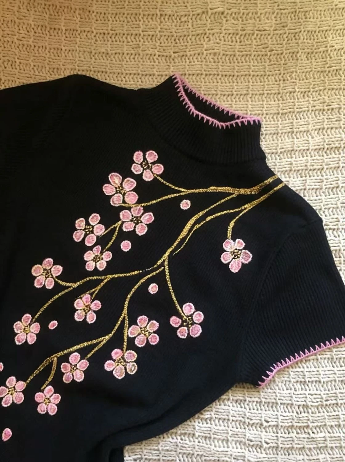 Fashionable 90s Women Clothes Eleagnt Cotton and linen High collar Top New Chinese cheongsam improved shirt with short sleeves