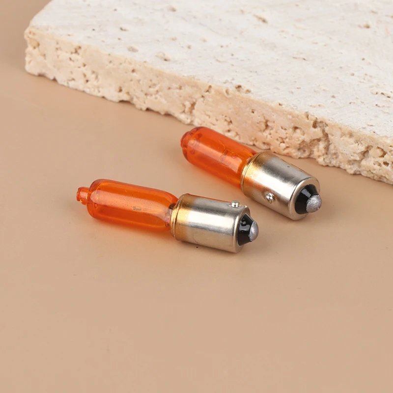 New 2Pcs Amber Light Bulbs Universal 12v 21w Auto Car Motorcycle Motorbike Scooter Mini Miniature Indicator