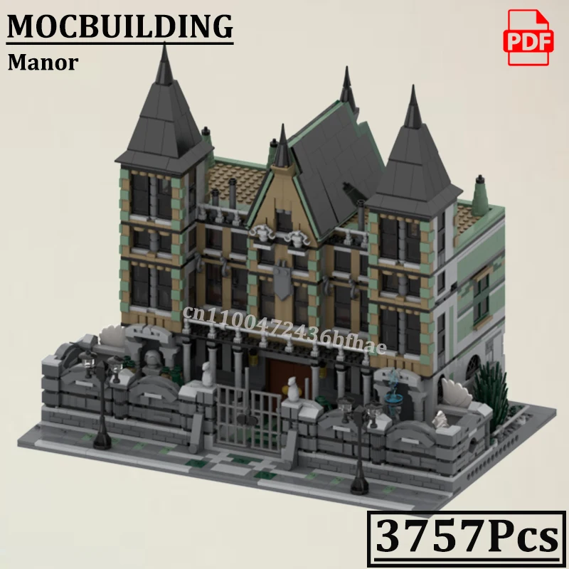 

Modular Manor City Blocks Street View Model MOCBUILDING Creative Villa Construction Bricks Toys Gift