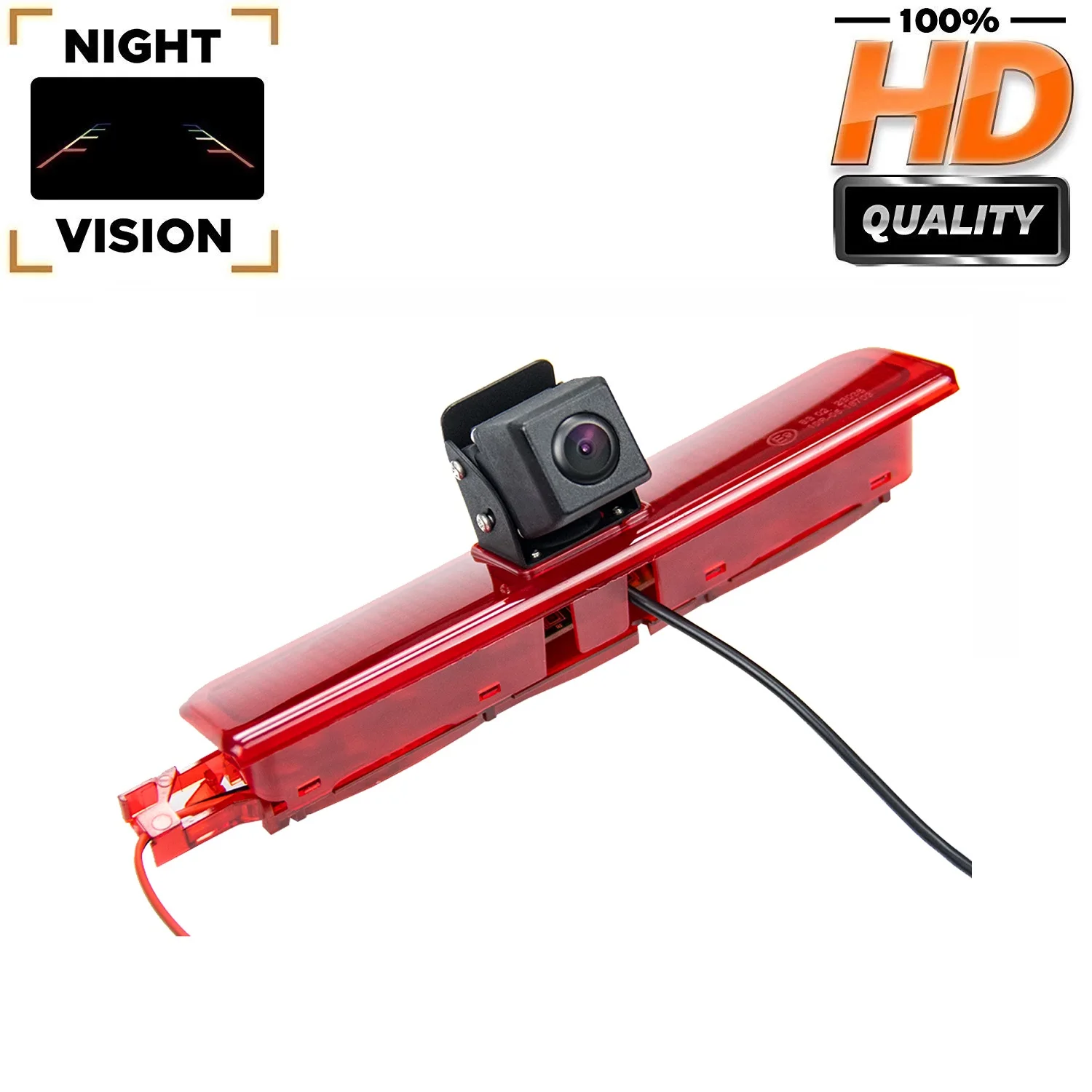 

E9 HD 720P 3rd Brake Light Camera Stop lights for Caddy (2003-2014), Misayaee Night Vision Rear View Parking Waterproof Camera