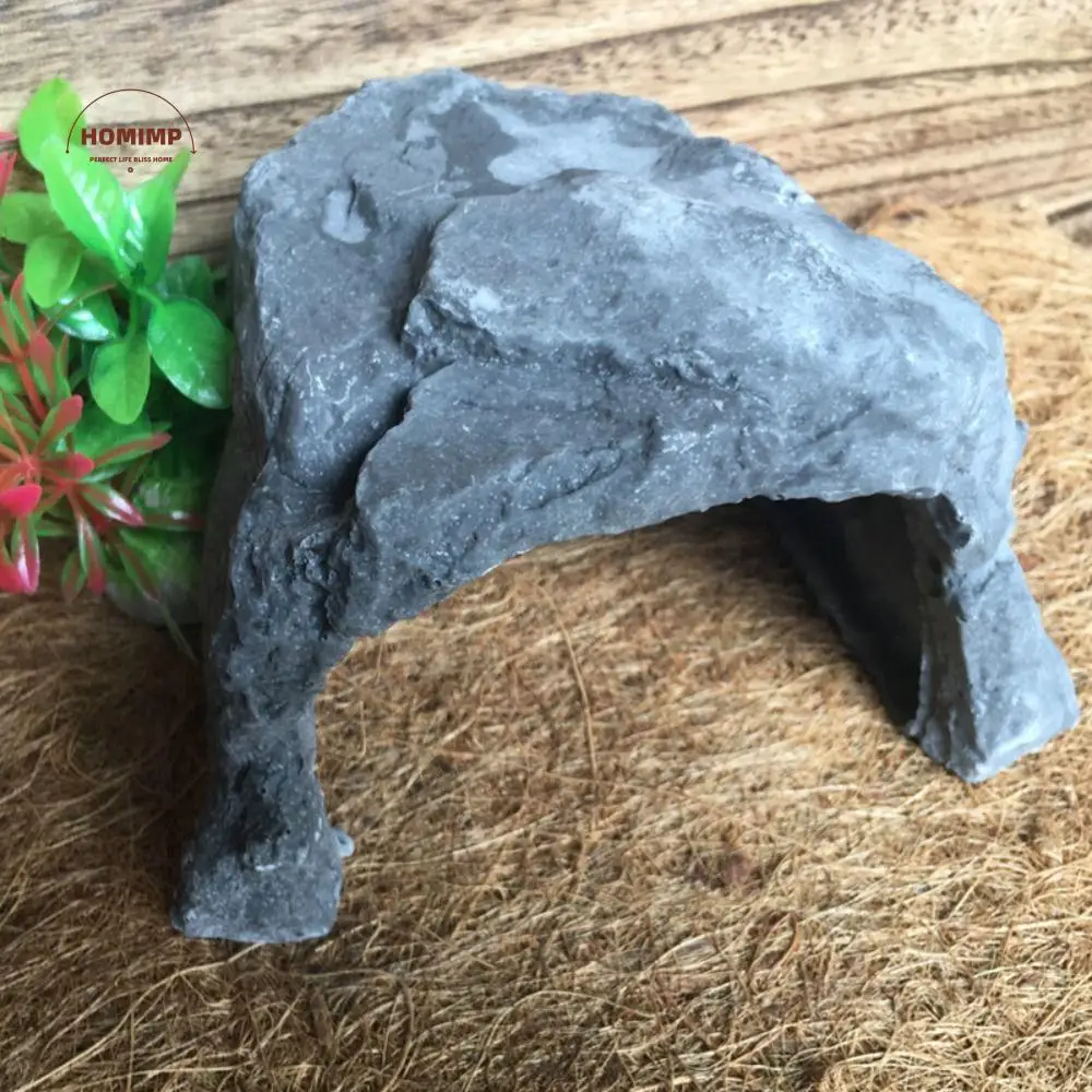 

Resin Reptile Hideout Hiding Cave Artificial Realistic Turtle Lair Multifunctional Creative Pet Hide Rest Shelter Home