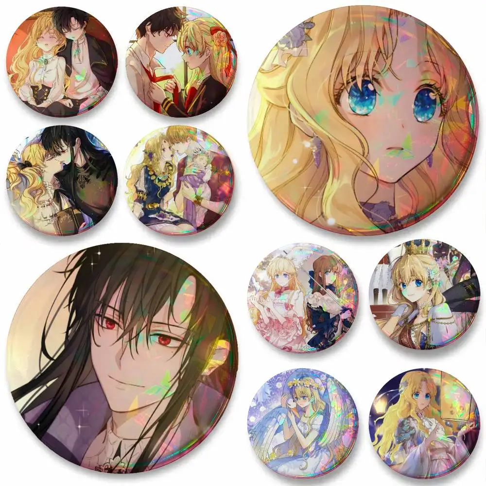 W-Who Made Me A Princess Anime Badge Tinplate Meme Round Brooch For Hat Bag Creative Lapel Jewelry Accessories Gifts