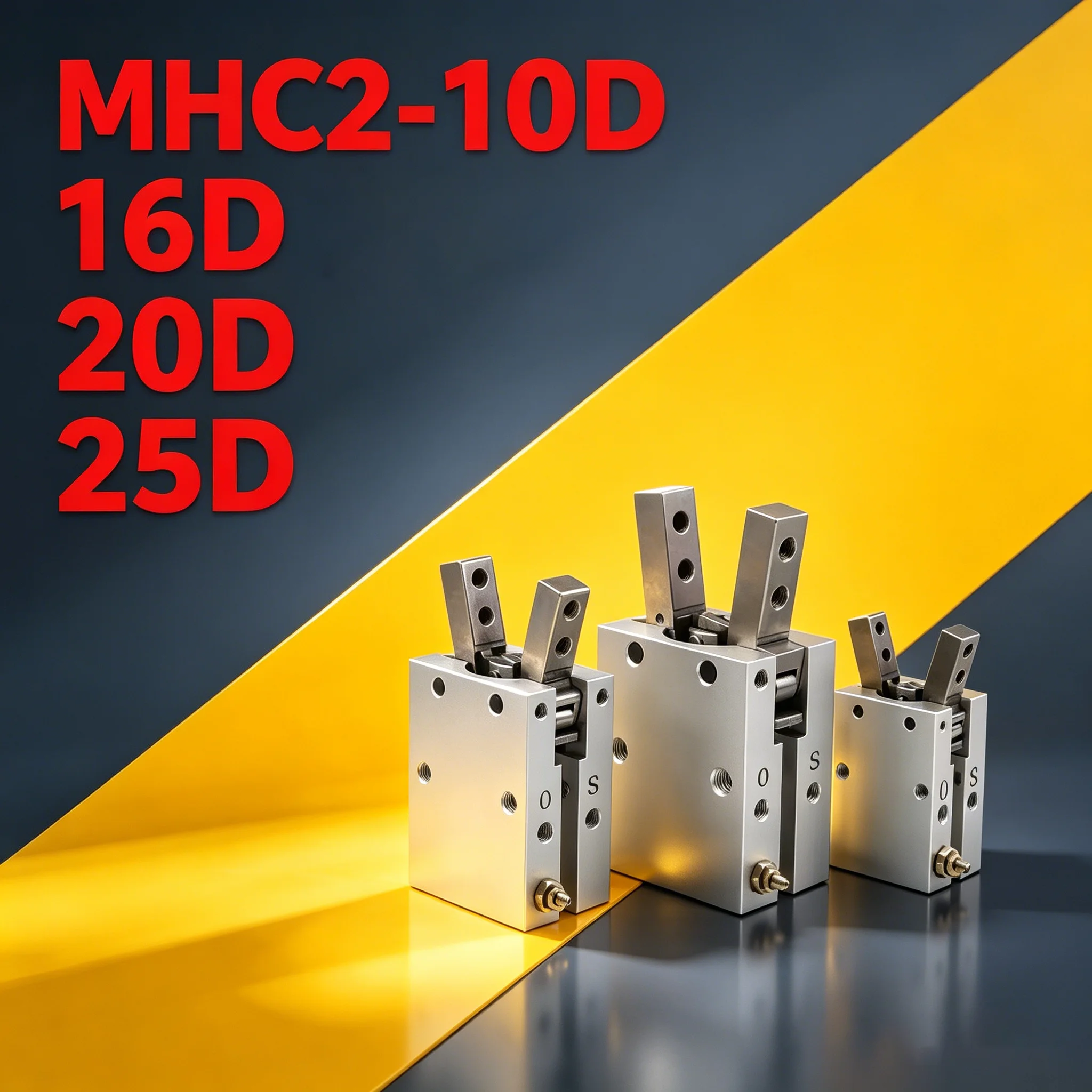 MHC2-10D MHC2-16D MHC2-20D MHC2-25D Angular Style Double Acting Standard Pneumatic Air Gripper Cylinder for Industrial Use