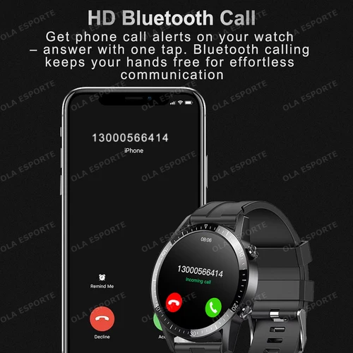 Imagen 2 del producto ECG + PPG Bluetooth llamada reloj inteligente hombres láser salud presión arterial Fitnes relojes deportivos hombre deportes impermeable Smartwatch + caja