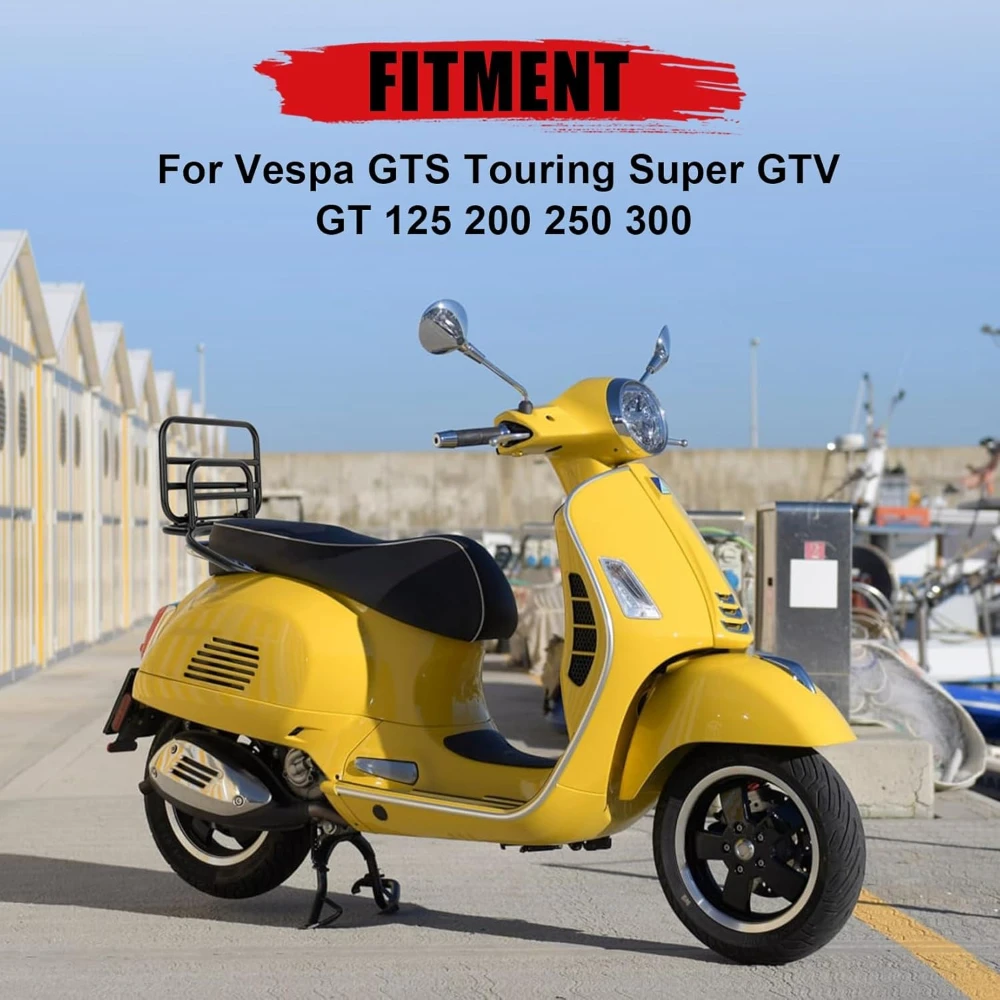 Motorcycle Rear Luggage Rack For Vespa Primavera Sprint 125 150 Chrome Rear Carrier Accessories